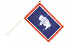 USA Wyoming Hand Waving Flag