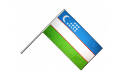 Uzbekistan Hand Waving Flag