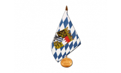 Germany Bavaria with coat of arms Table Flag