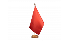 Unicolor red Table Flag