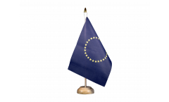 European Union EU with 27 stars Table Flag