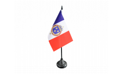 France with royal crest Table Flag
