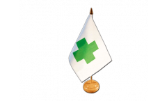 Green Cross Table Flag