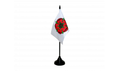 Great Britain Lancashire red rose Table Flag