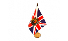 Great Britain with coat of arms Table Flag
