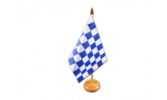 Checkered blue-white Table Flag