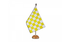 Checkered yellow-white Table Flag