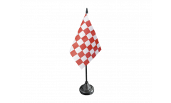 Checkered red-white Table Flag