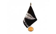New Zealand feather all blacks Table Flag