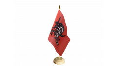 Pirate on red shawl Table Flag