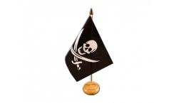 Pirate with two swords Table Flag