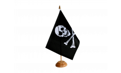 Pirate Skull and Bones Table Flag