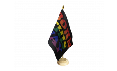 Rainbow Born This Way Table Flag