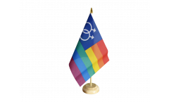 Rainbow Gay Mars Men Table Flag