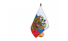 Russia with coat of arms Table Flag