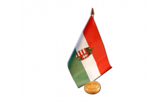 Hungary with coat of arms Table Flag