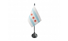 USA City of Chicago Table Flag