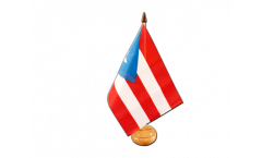 USA Puerto Rico Table Flag
