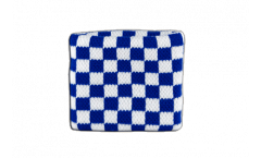 Checkered blue-white Wristband / sweatband - 2.5 x 3.15 inch