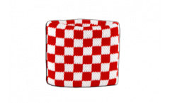 Checkered red-white Wristband / sweatband - 2.5 x 3.15 inch