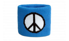 Peace Symbol Wristband / sweatband - 2.5 x 3.15 inch