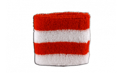 Stripe red-white Wristband / sweatband - 2.5 x 3.15 inch