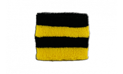 Stripe black yellow Wristband / sweatband - 2.5 x 3.15 inch