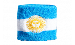 Argentina with Sun Wristband / sweatband - 2.5 x 3.15 inch