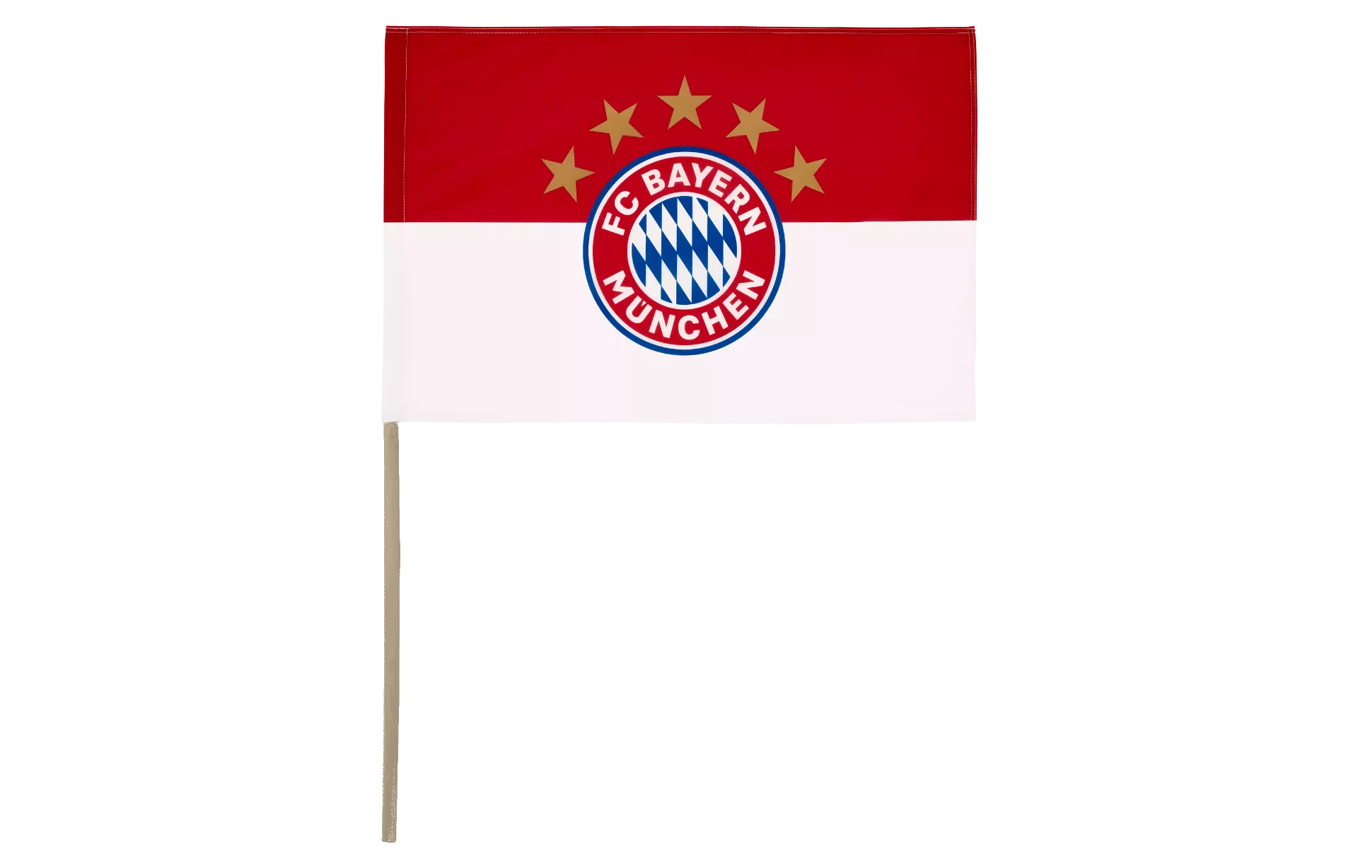 FC Bayern München Flag, 5 Star Logo, 90 X 60 Cm, FCB Flag