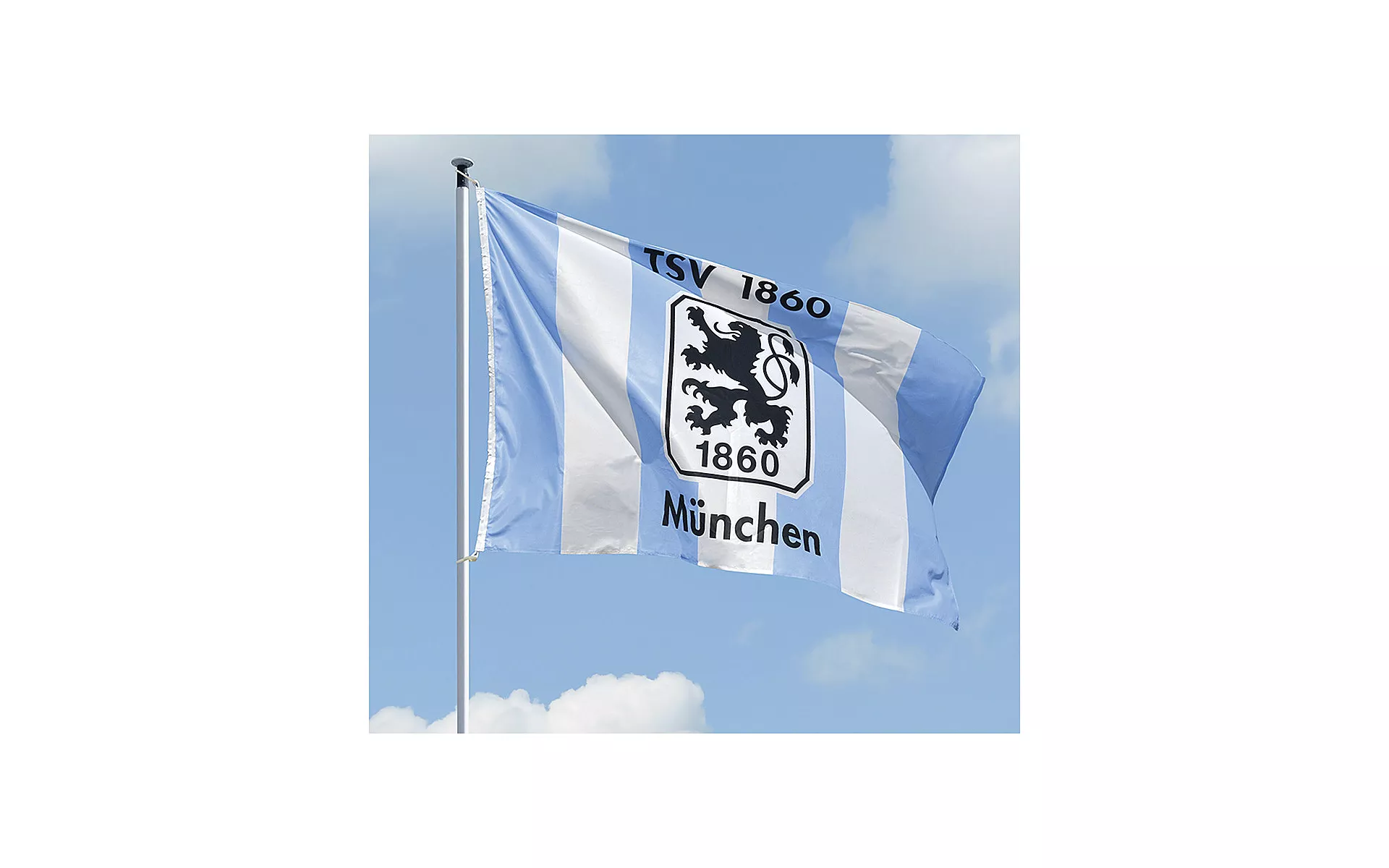 Fanion TSV 1860 München Deutscher Meister, Brodé, 48x36 Cm, état Parfait